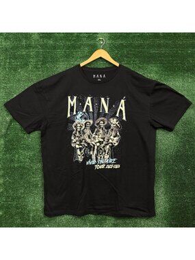 Mana Vivir Sin Aire Tour Rock Band T-Shirt Size 3XL